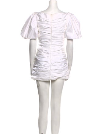 Khaite Bateau Neckline Mini Dress