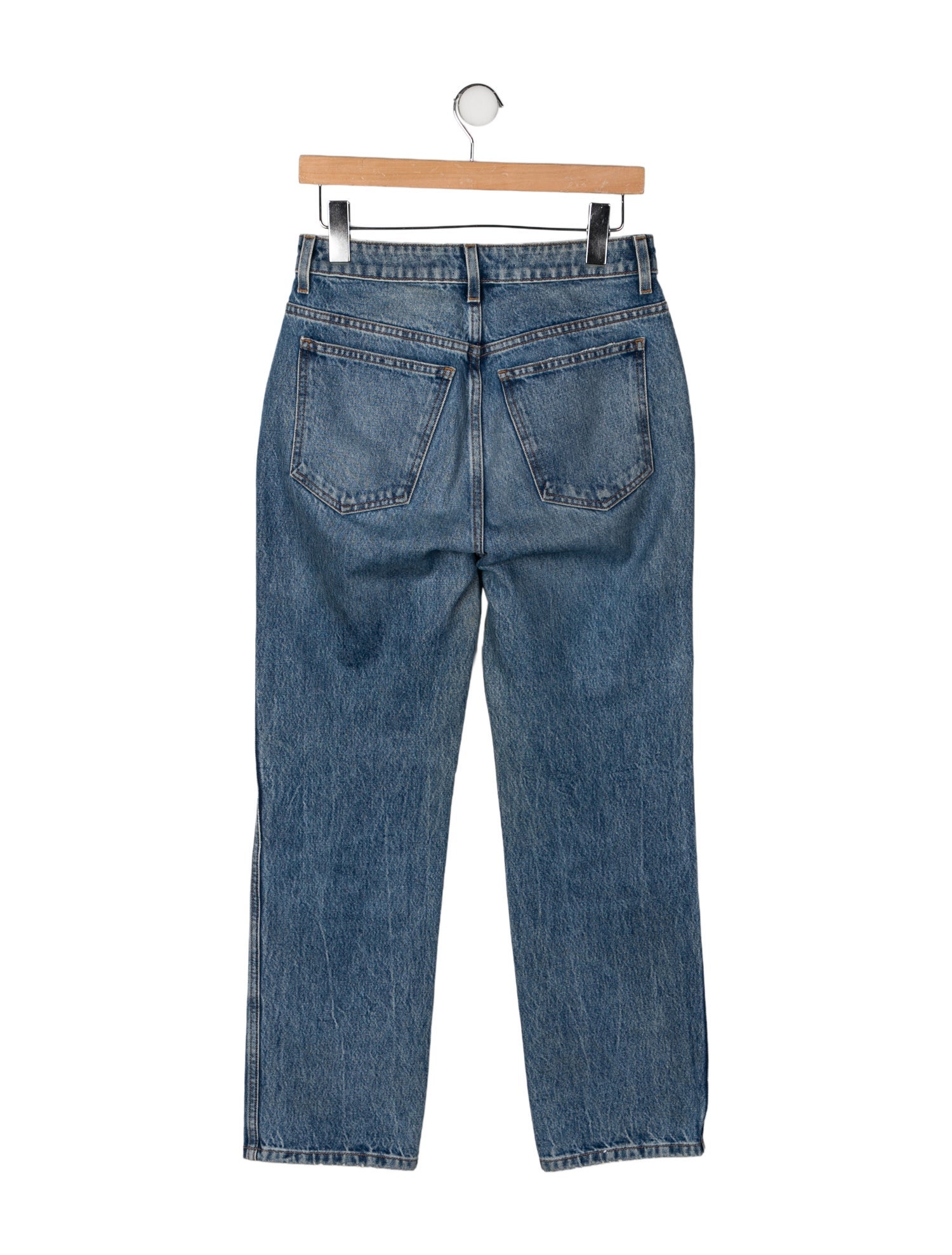 Khaite High-Rise Straight Leg Jeans