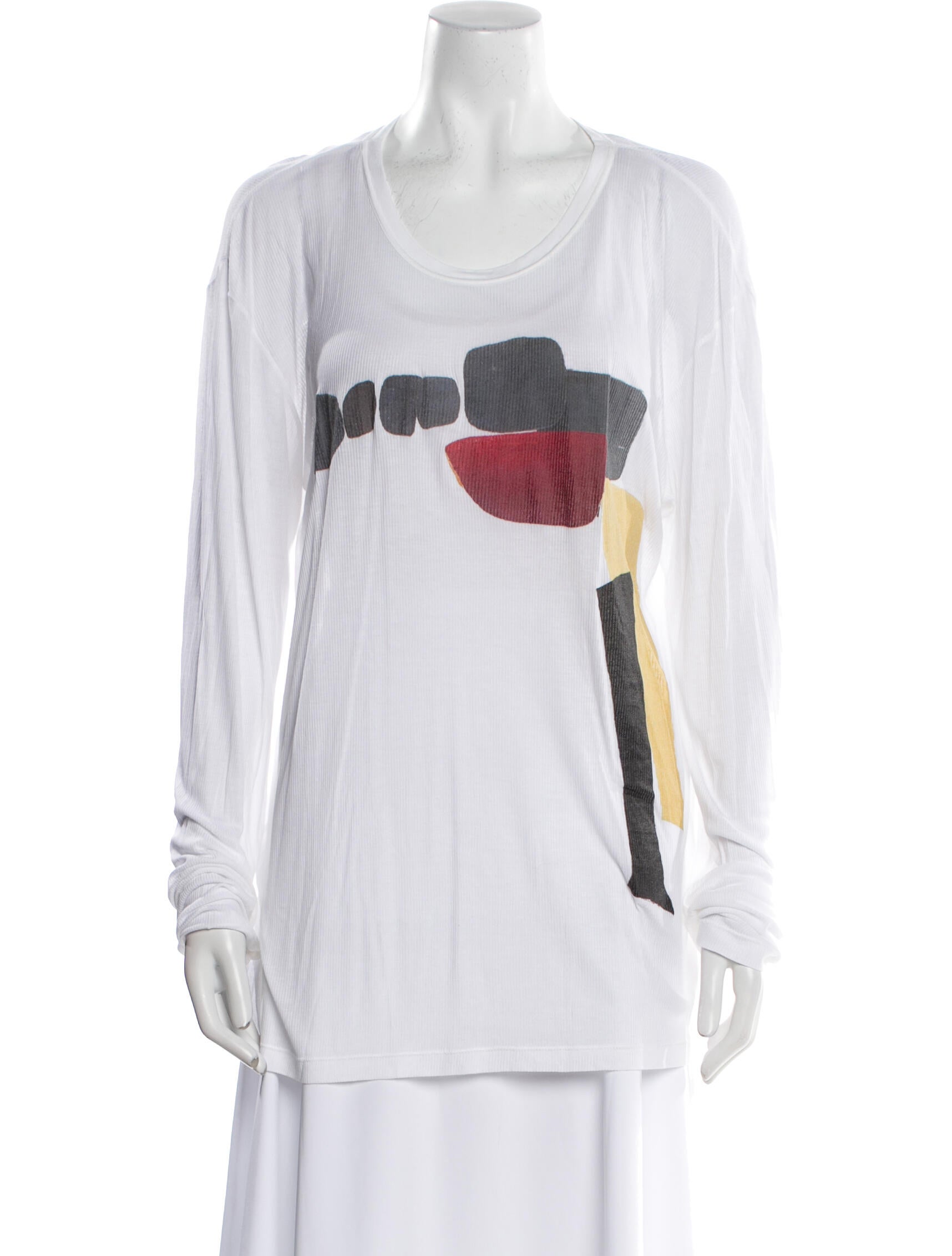 Khaite Graphic Print Long Sleeve Shirt