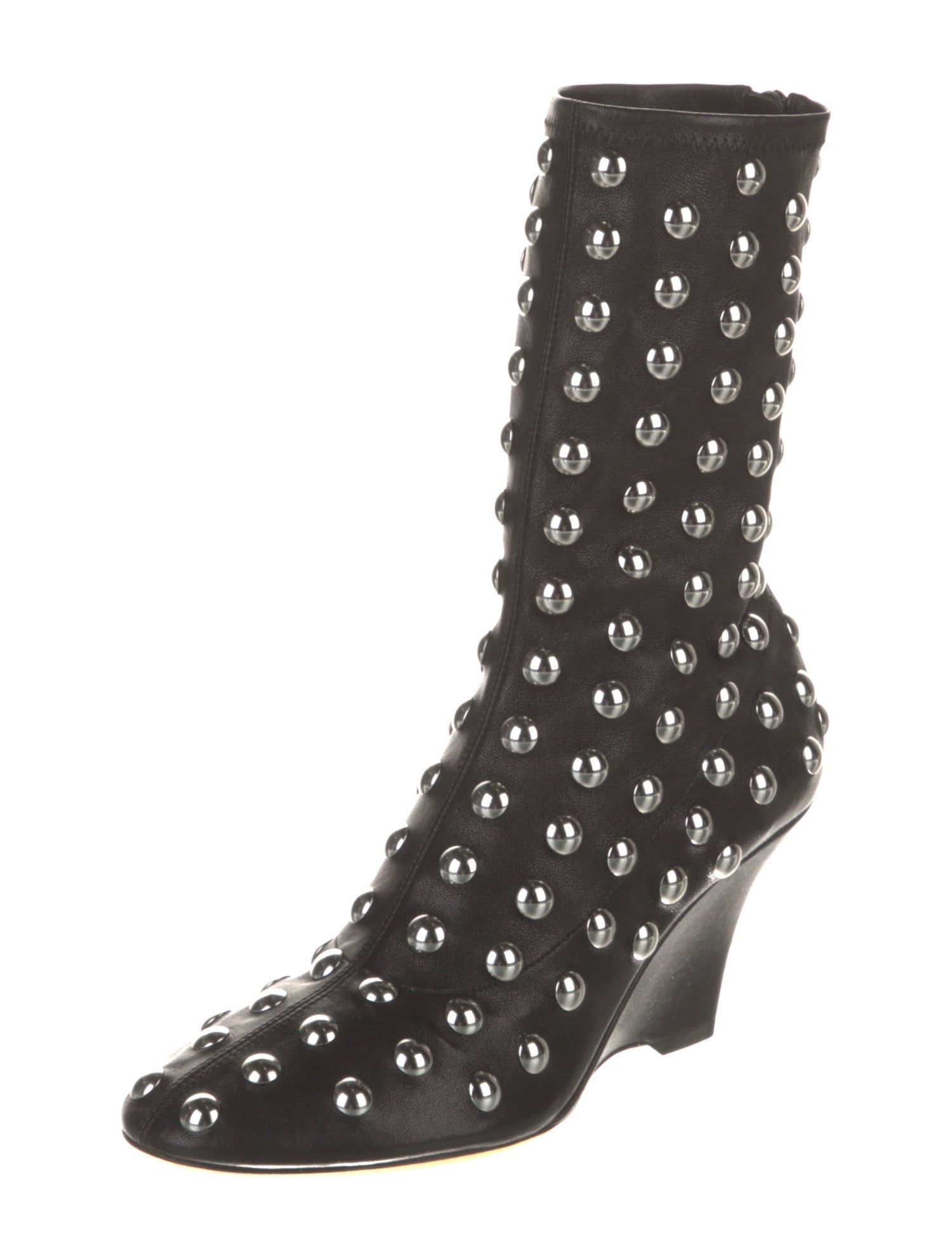 Khaite Leather Patterned Sock Boots