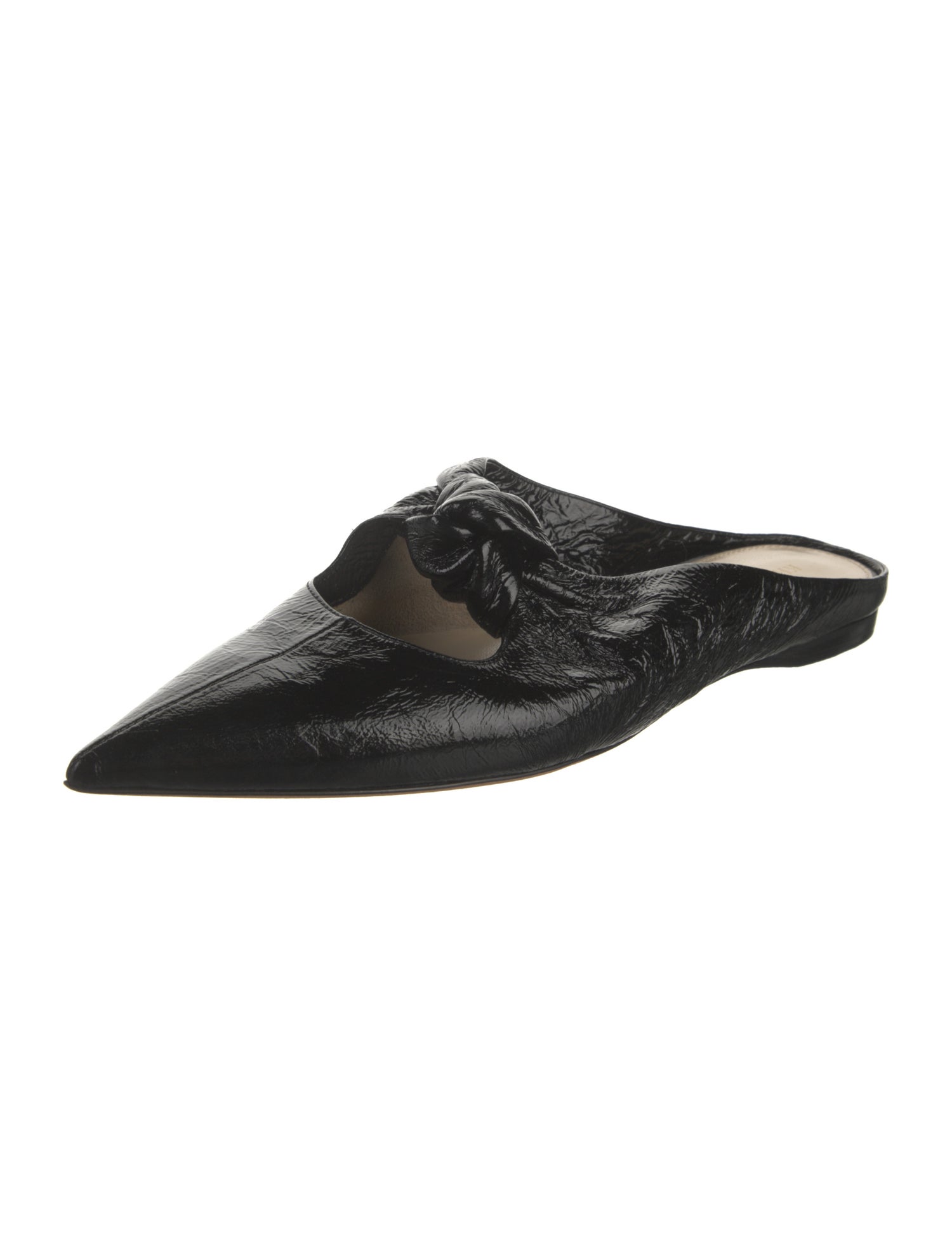 Khaite Leather Pleated Accents Mules w/ Tags