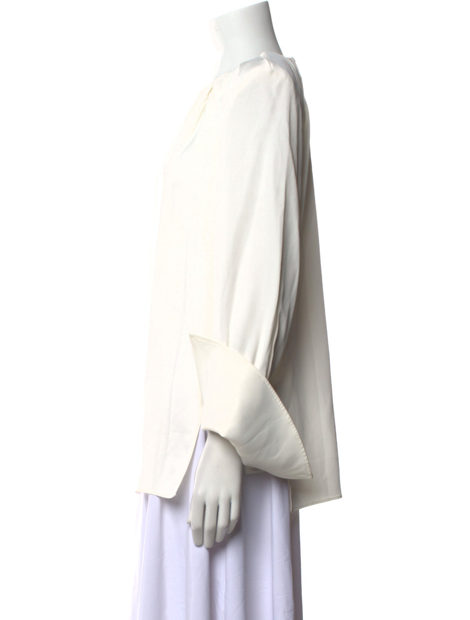 Khaite Scoop Neck Long Sleeve Blouse