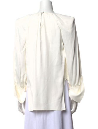 Khaite Scoop Neck Long Sleeve Blouse
