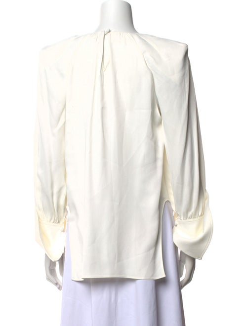 Khaite Scoop Neck Long Sleeve Blouse