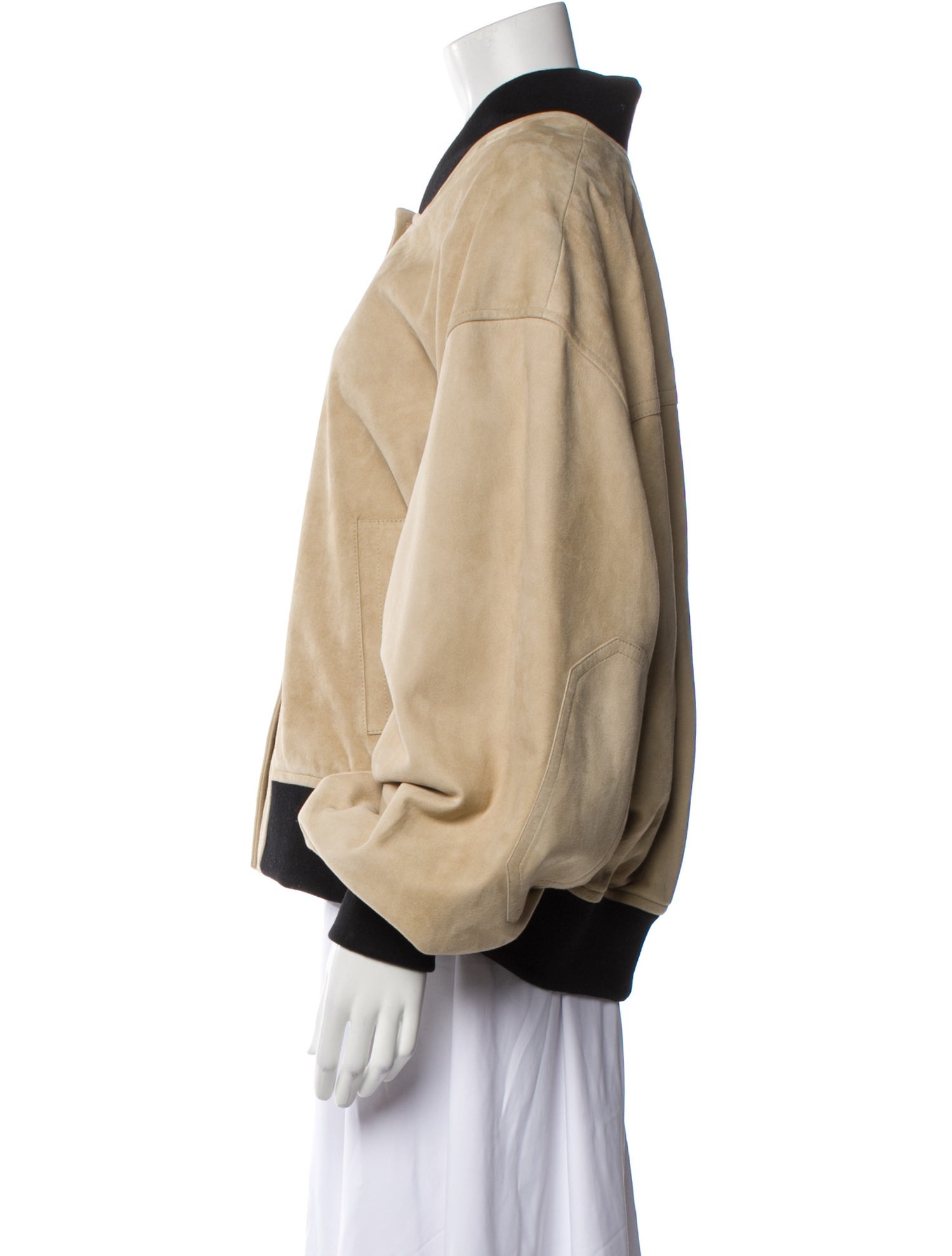 Khaite Leather Bomber Jacket