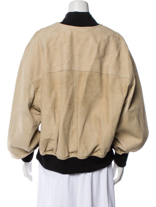 Khaite Leather Bomber Jacket