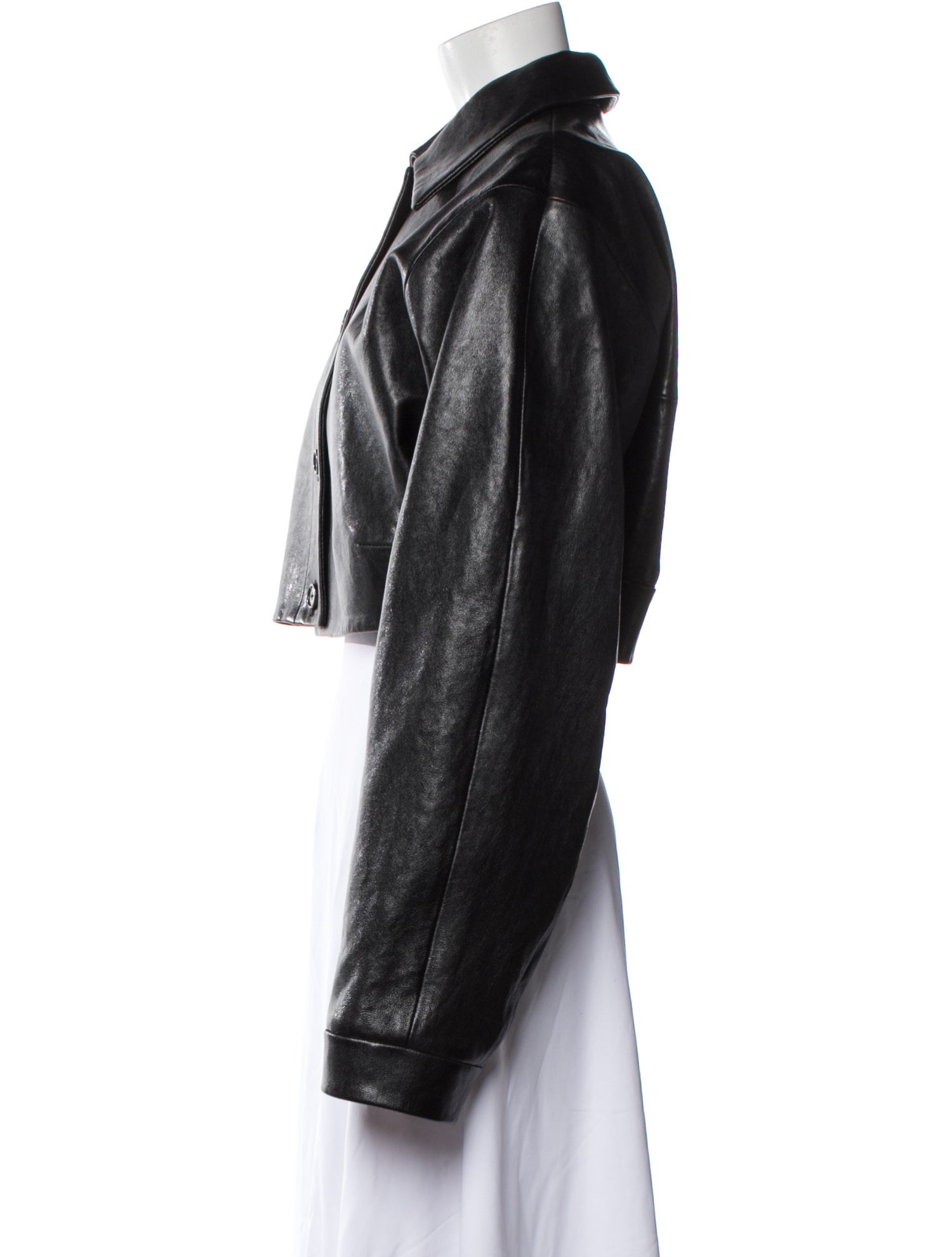 Khaite Leather Bomber Jacket