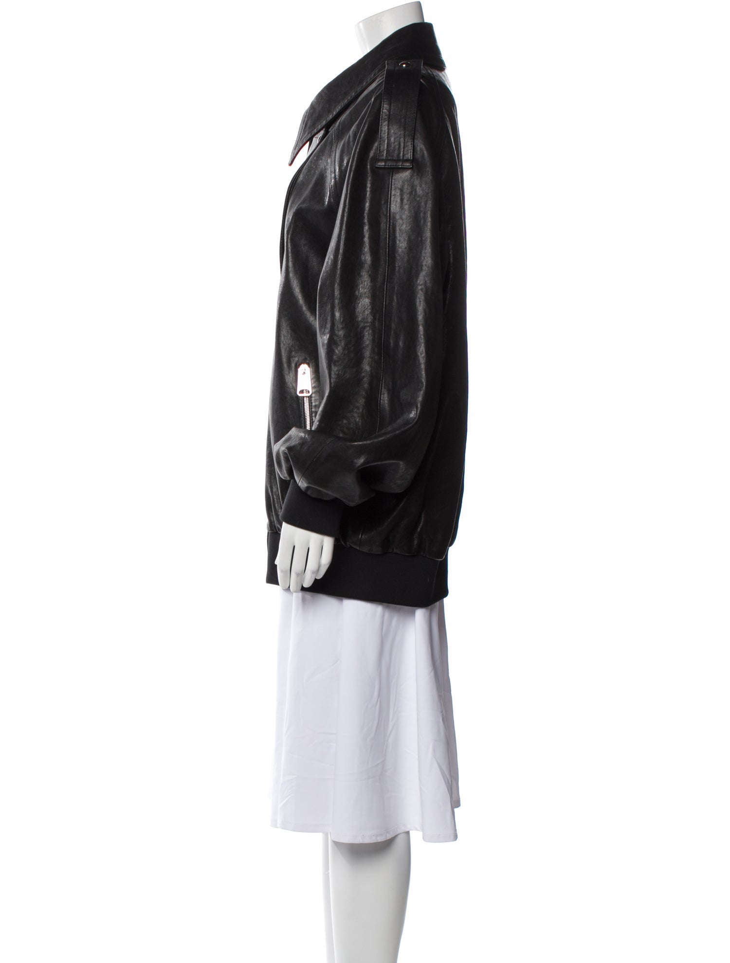 Khaite Leather Bomber Jacket