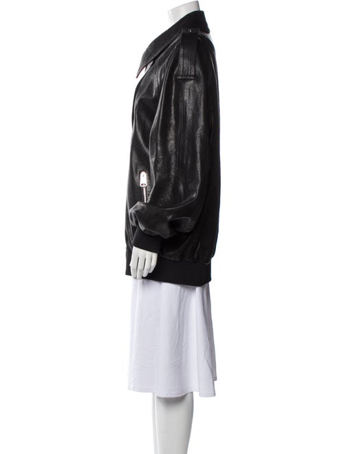 Khaite Leather Bomber Jacket
