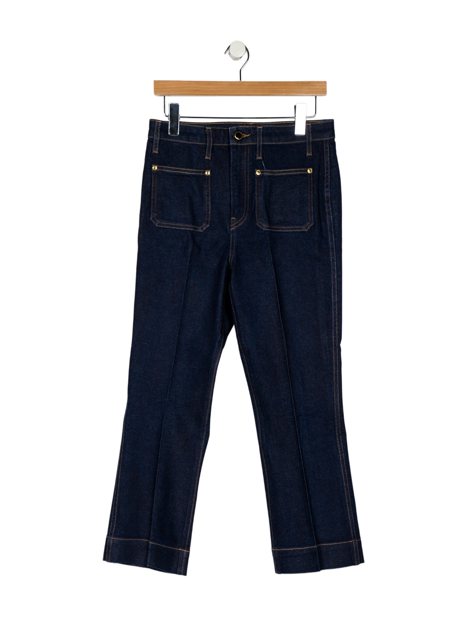Khaite High-Rise Straight Leg Jeans