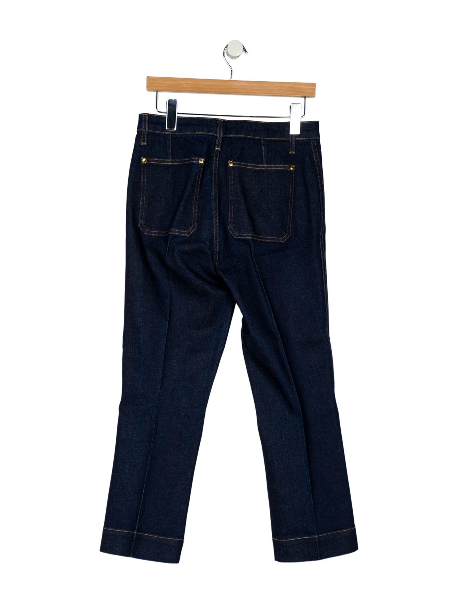 Khaite High-Rise Straight Leg Jeans