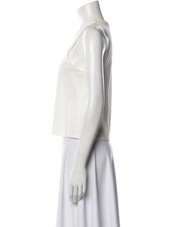 Khaite V-Neck Sleeveless Crop Top