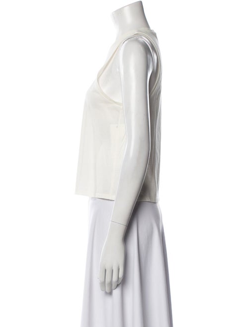 Khaite V-Neck Sleeveless Crop Top