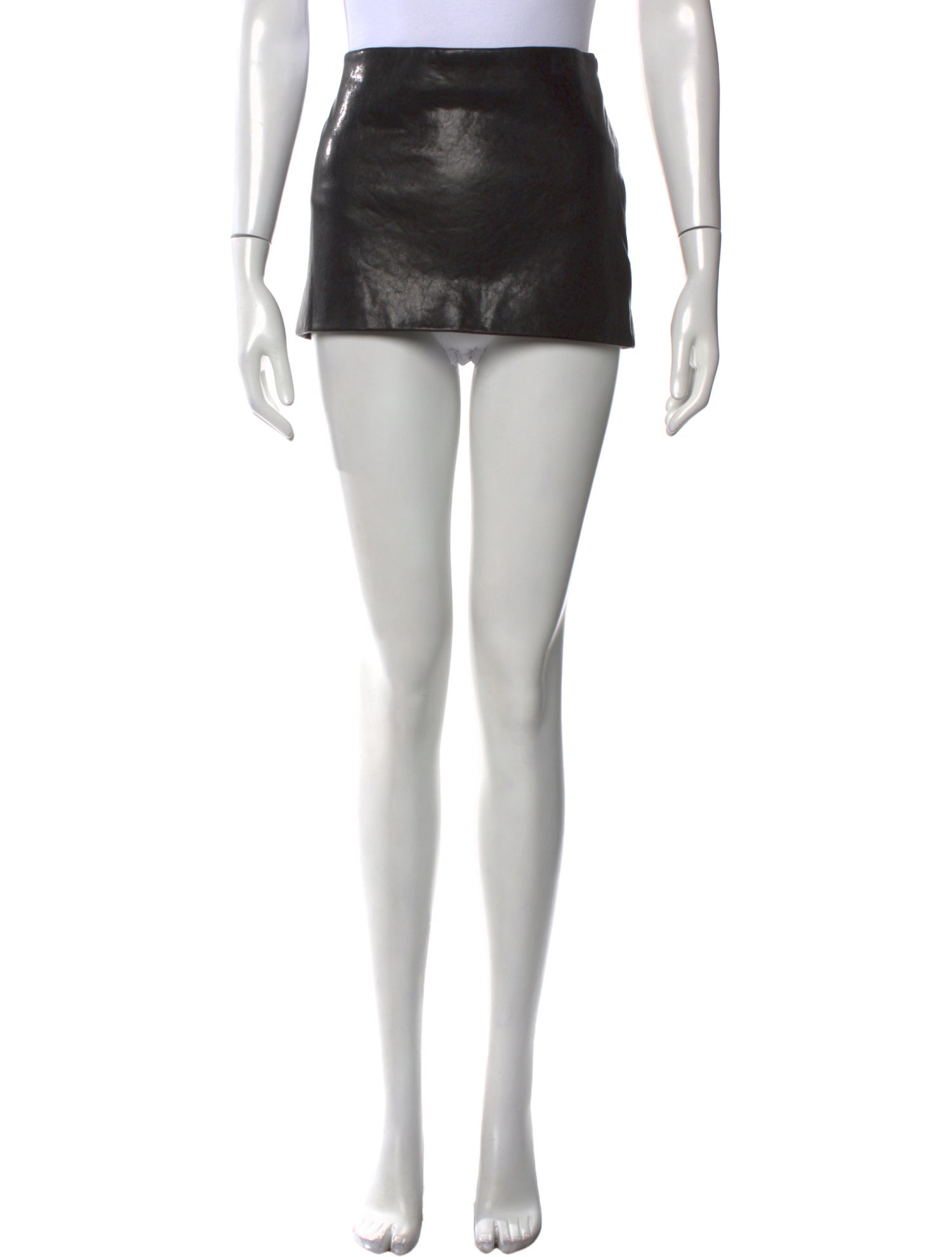 Khaite Leather Mini Skirt