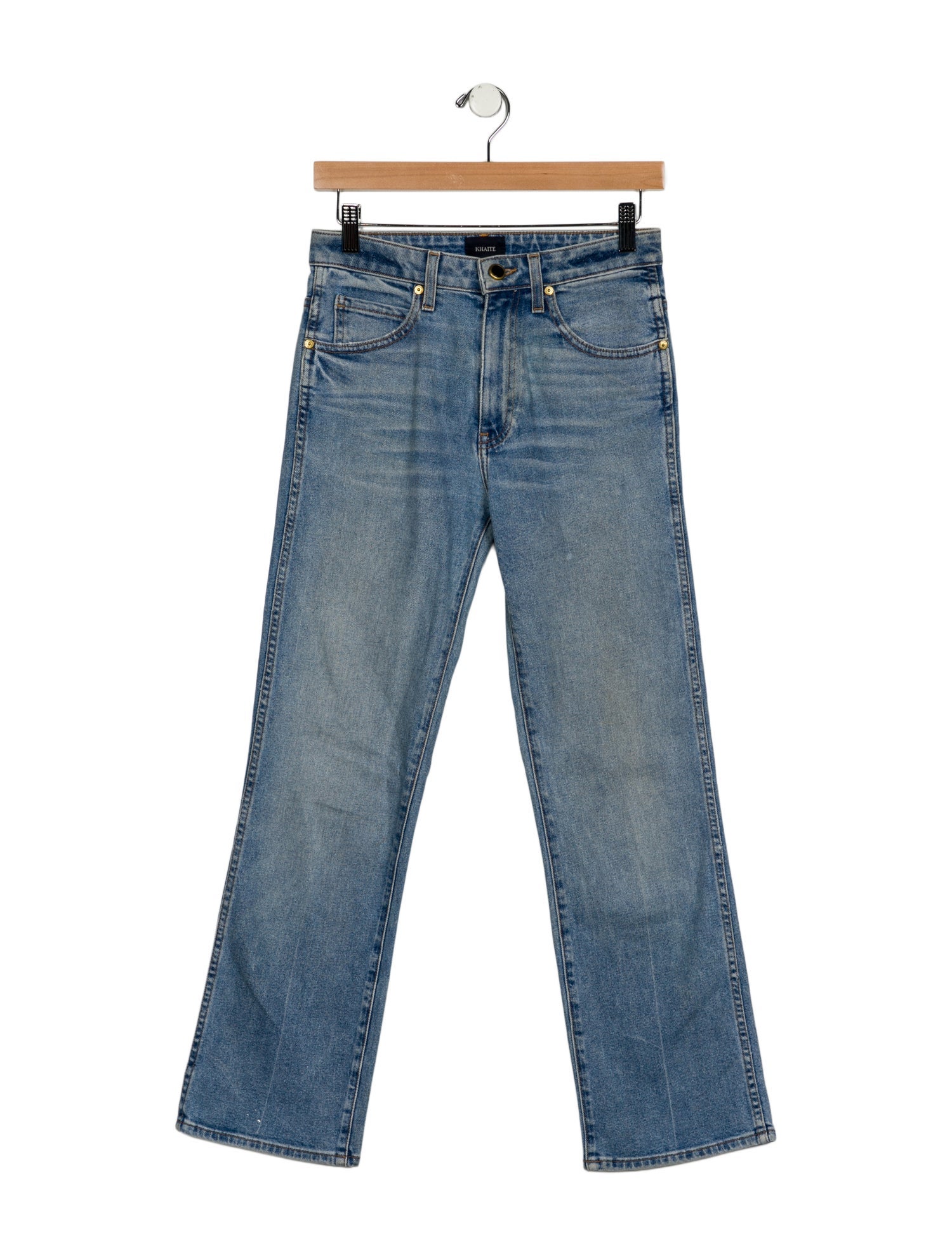 Khaite Mid-Rise Straight Leg Jeans