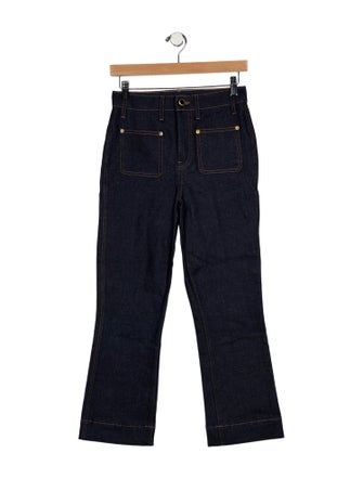 Khaite High-Rise Straight Leg Jeans