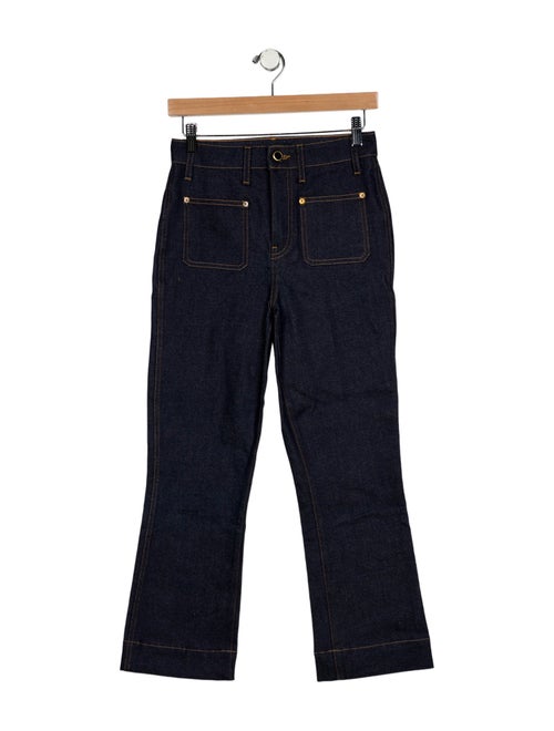 Khaite High-Rise Straight Leg Jeans