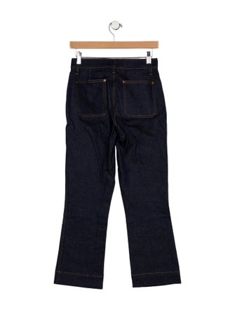 Khaite High-Rise Straight Leg Jeans