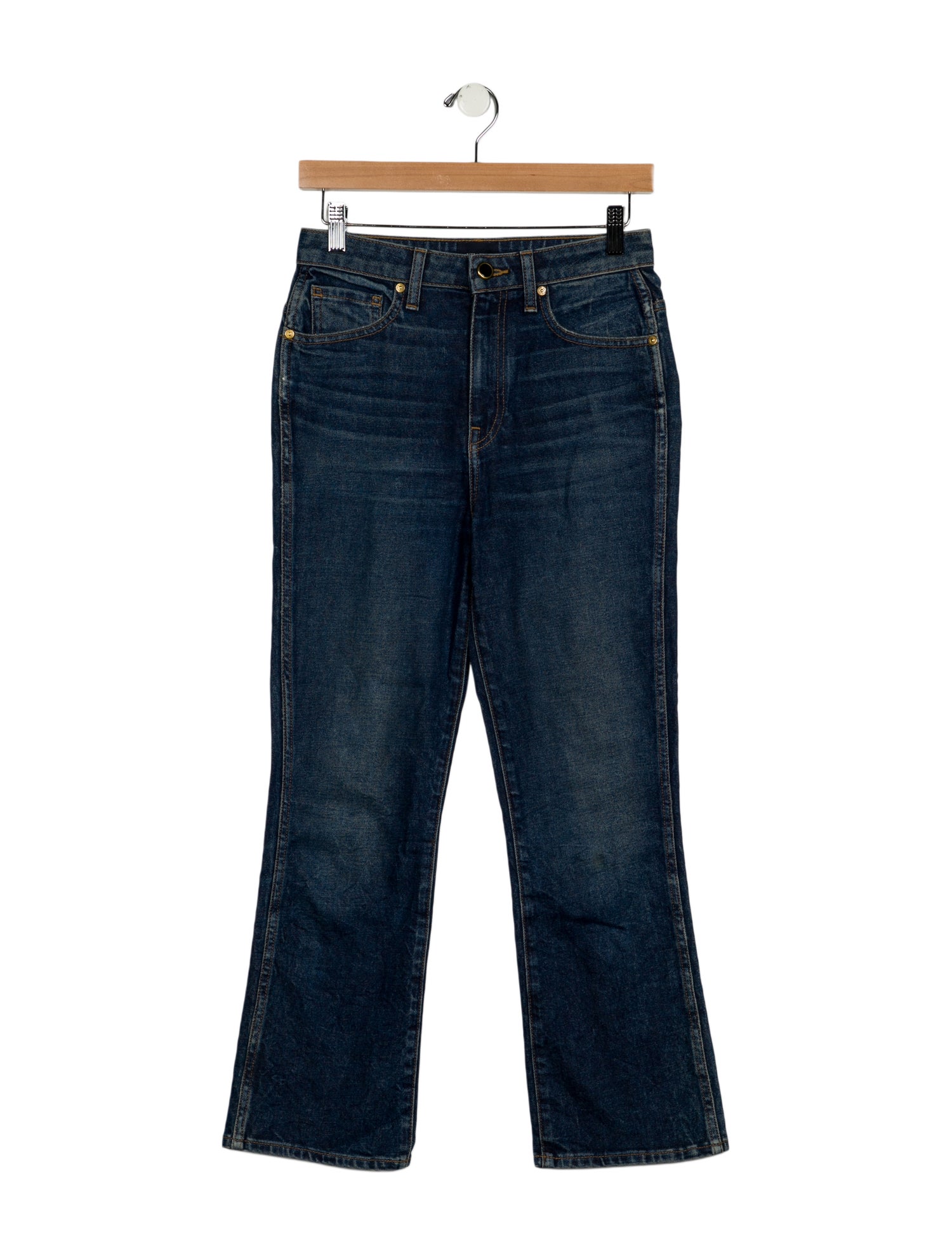 Khaite Mid-Rise Straight Leg Jeans