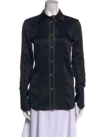 Khaite Long Sleeve Button-Up Top