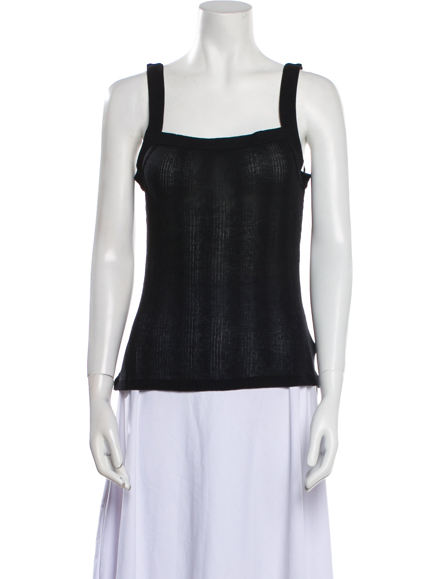 Khaite Square Neckline Sleeveless Top