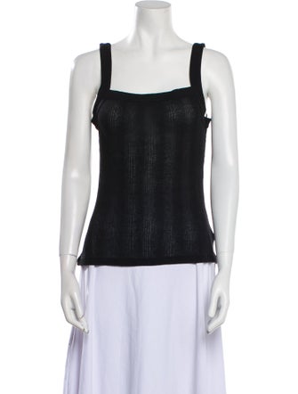 Khaite Square Neckline Sleeveless Top
