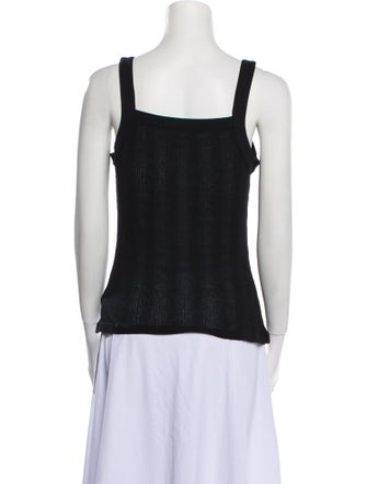 Khaite Square Neckline Sleeveless Top
