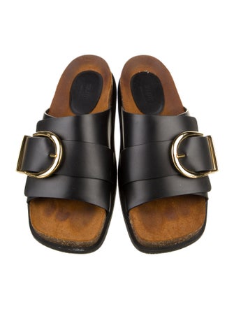 Khaite Leather Slides