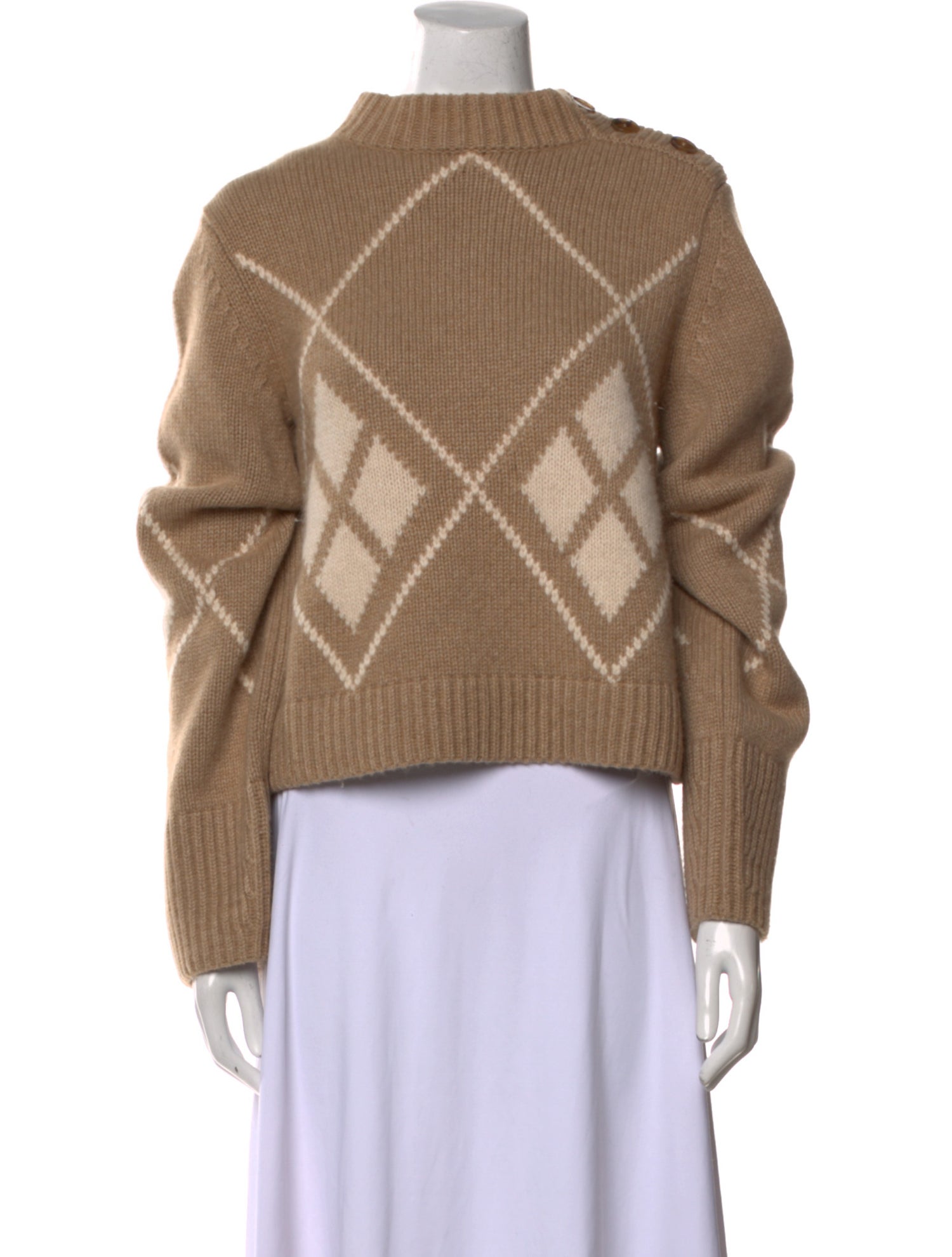 Khaite Cashmere Mock Neck Sweater