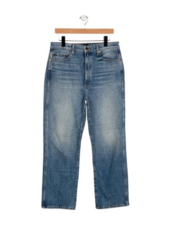 Khaite High-Rise Straight Leg Jeans