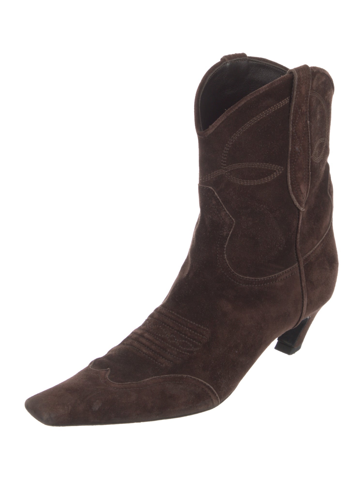 Khaite Suede Western Boots