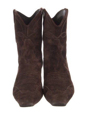 Khaite Suede Western Boots
