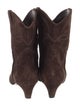 Khaite Suede Western Boots