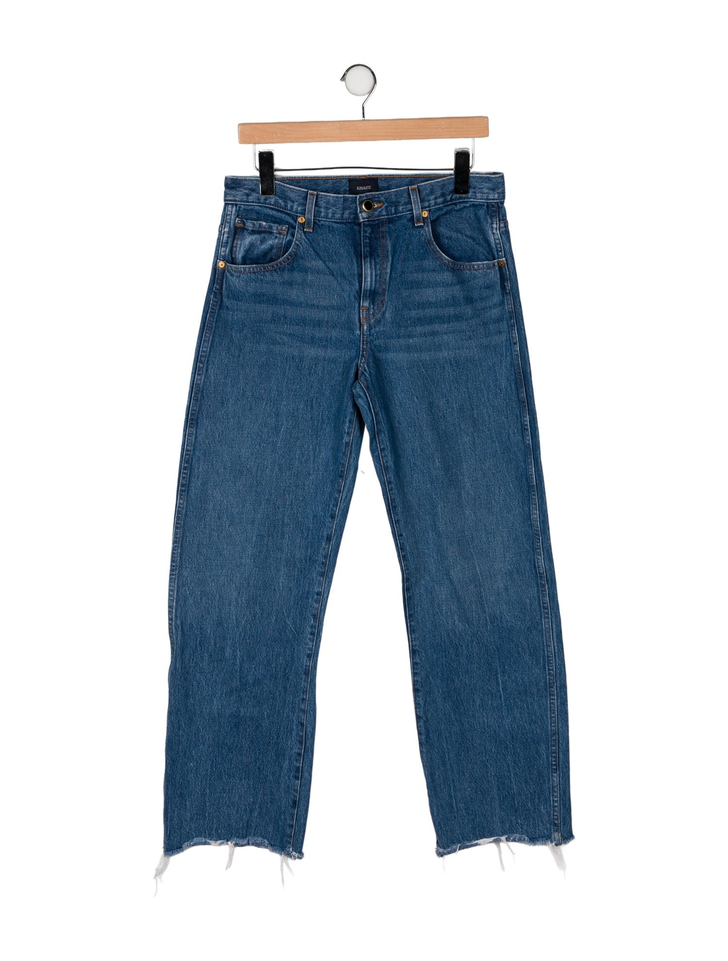 Khaite Mid-Rise Wide Leg Jeans