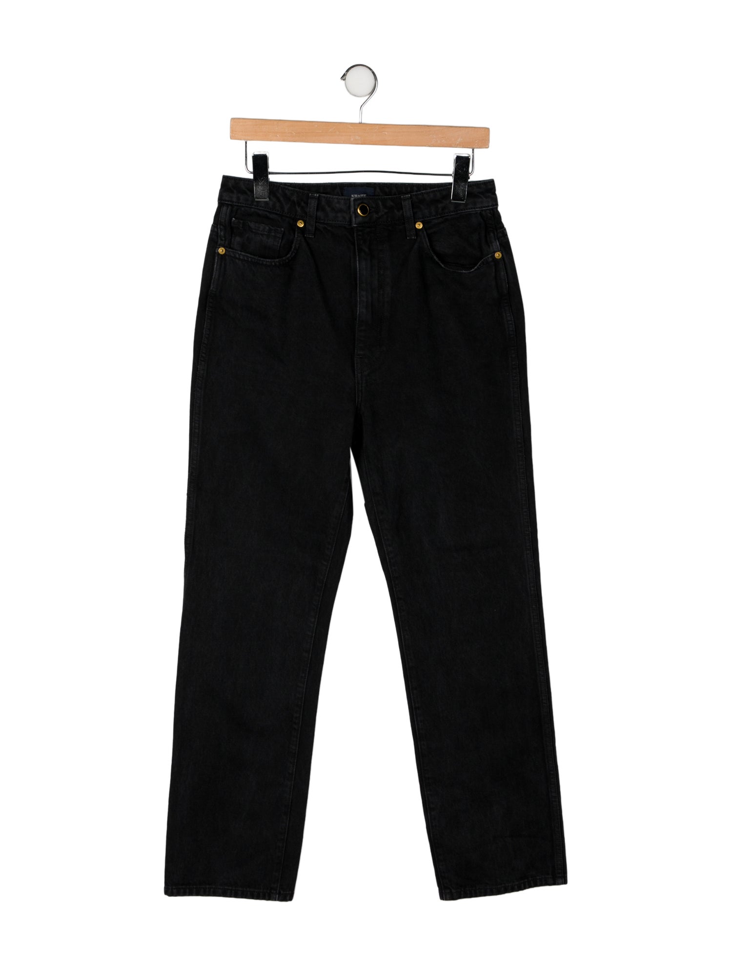 Khaite High-Rise Straight Leg Jeans