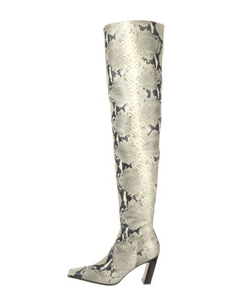 Khaite Snakeskin Animal Print Boots