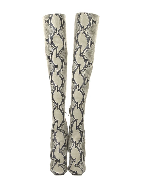 Khaite Snakeskin Animal Print Boots