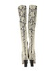 Khaite Snakeskin Animal Print Boots