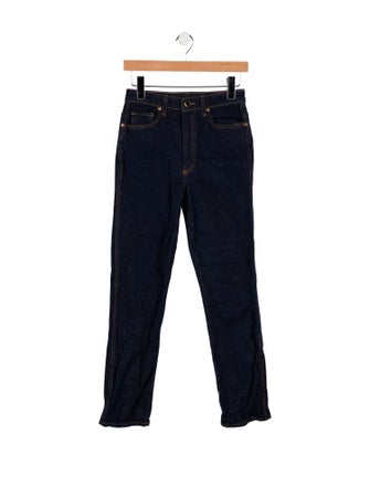 Khaite Mid-Rise Straight Leg Jeans