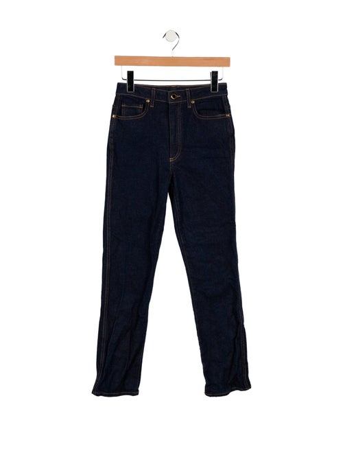Khaite Mid-Rise Straight Leg Jeans