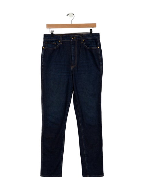 Khaite High-Rise Straight Leg Jeans