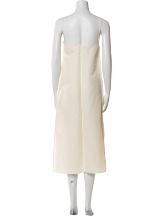Khaite Square Neckline Long Dress
