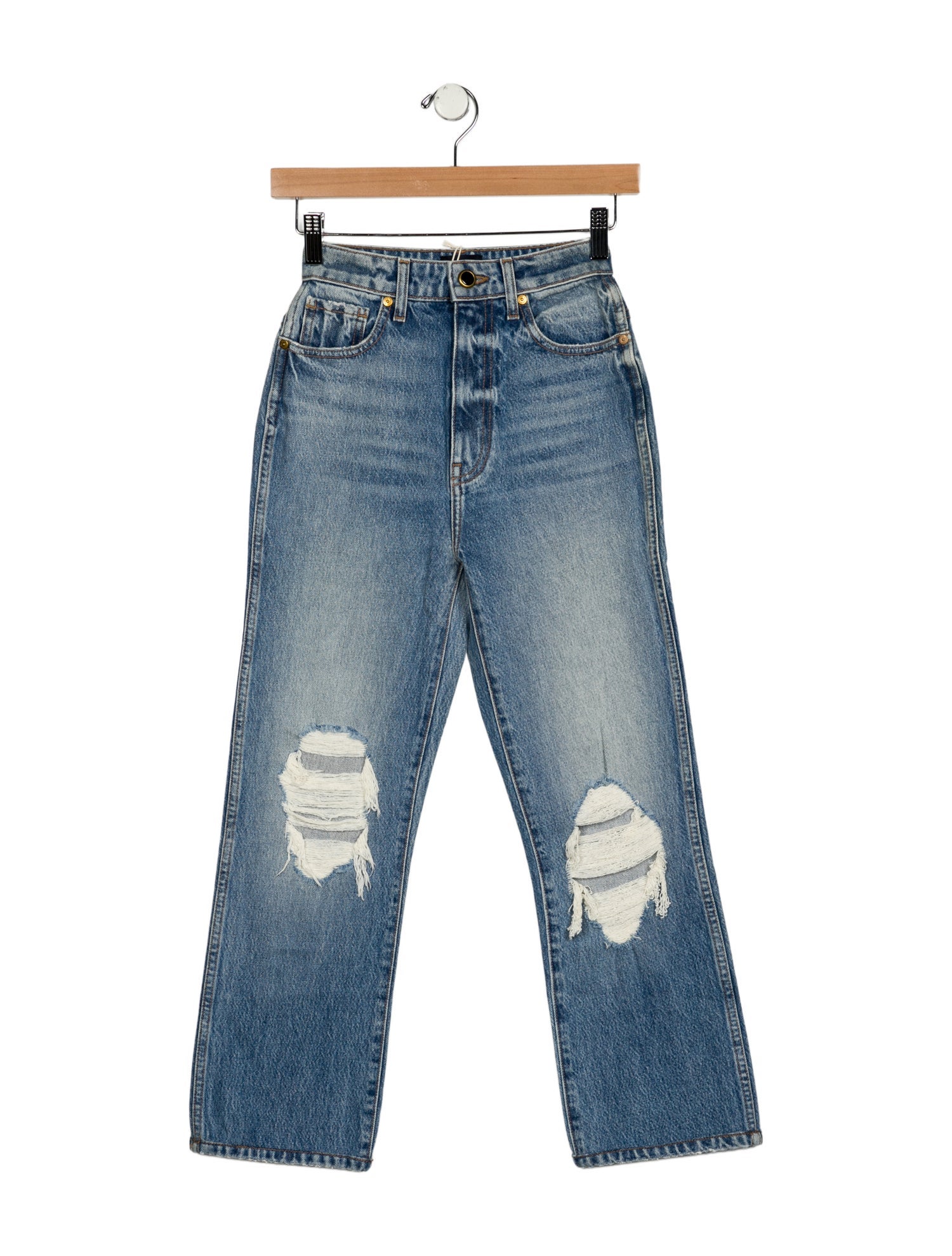 Khaite High-Rise Wide Leg Jeans