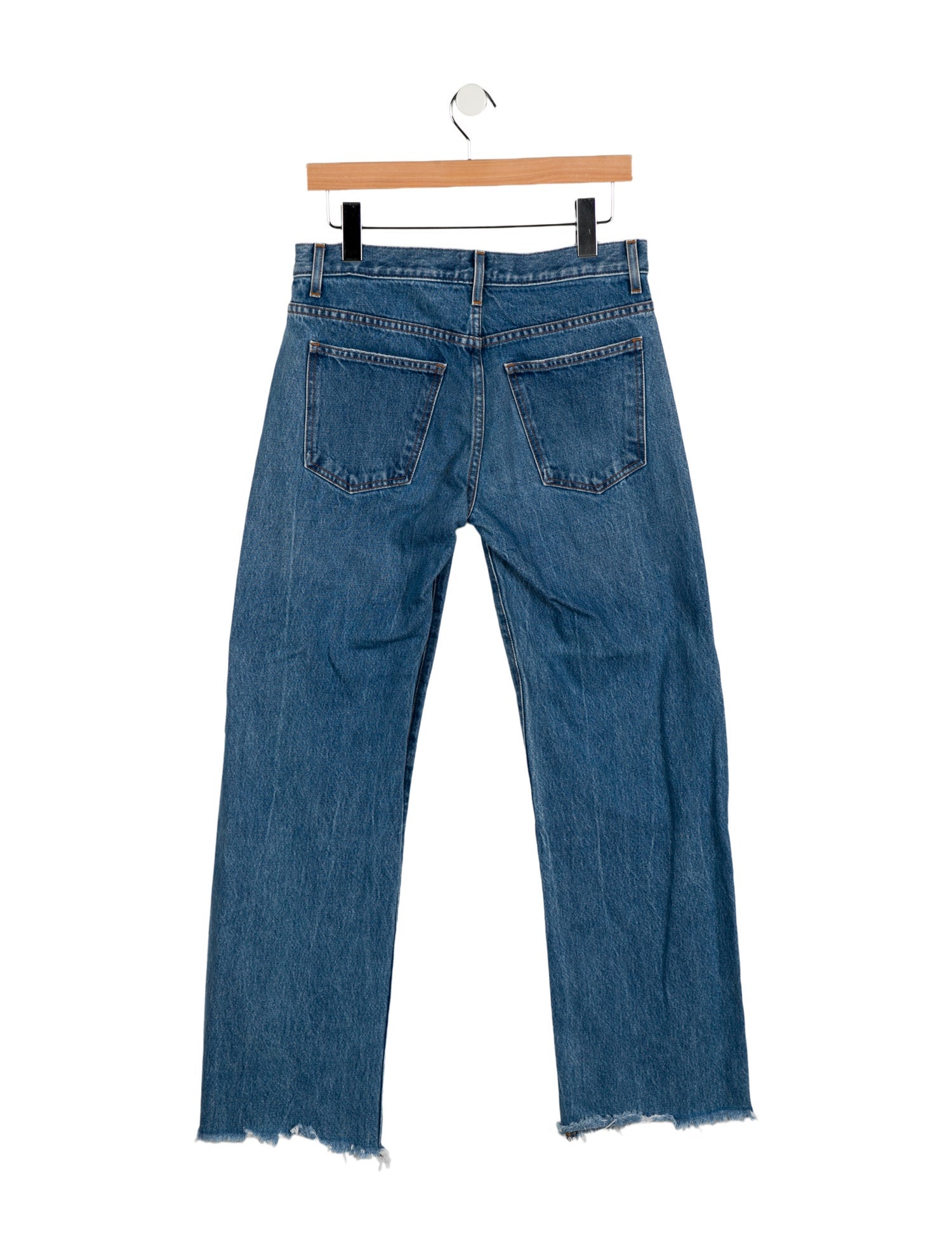 Khaite Mid-Rise Straight Leg Jeans