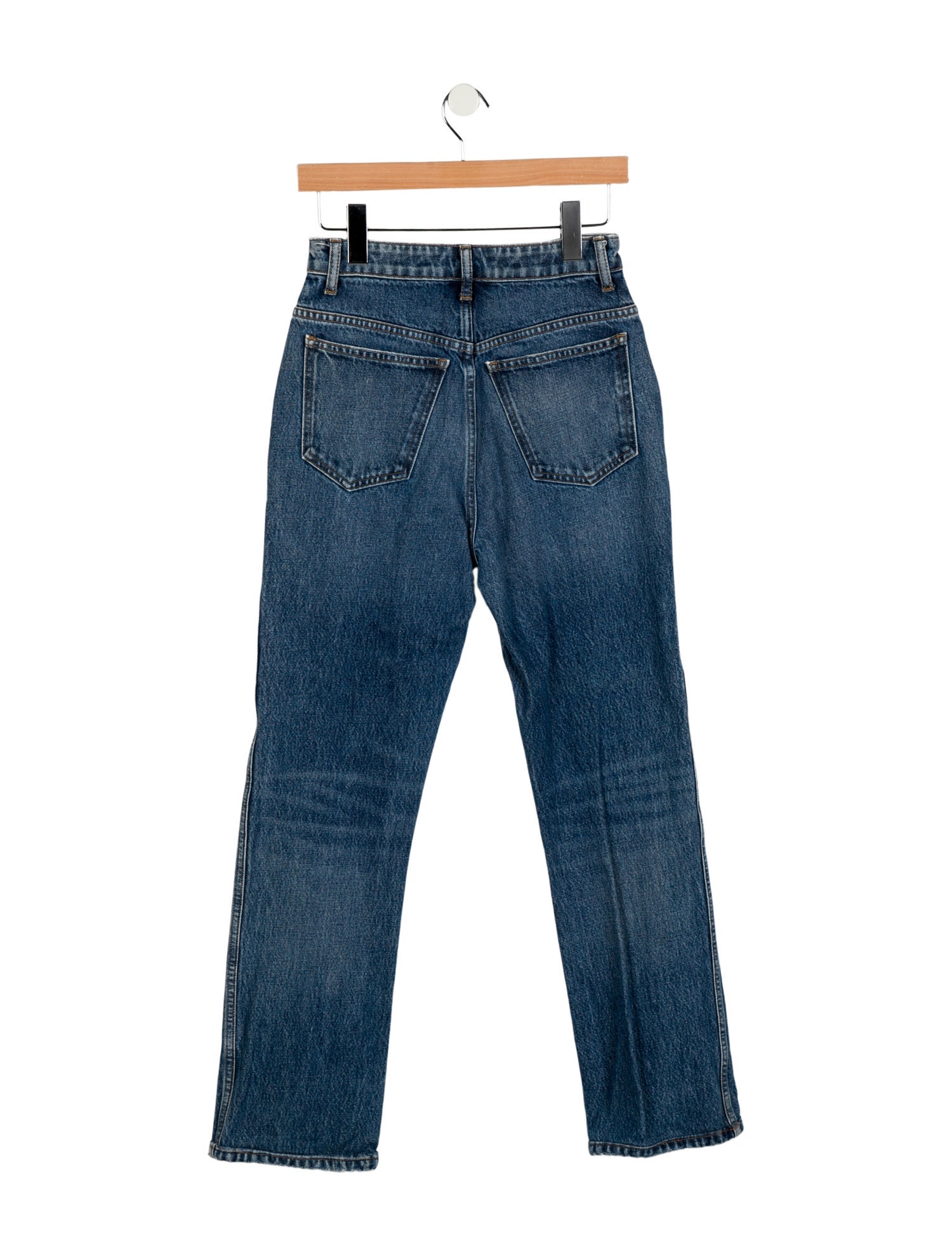 Khaite High-Rise Straight Leg Jeans