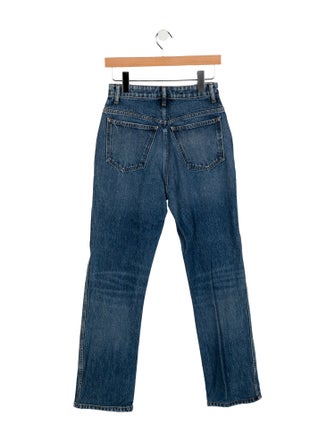 Khaite High-Rise Straight Leg Jeans