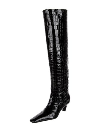 Khaite Embossed Leather Boots