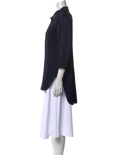 Khaite Three-Quarter Sleeve Button-Up Top