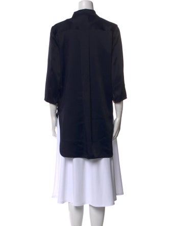 Khaite Three-Quarter Sleeve Button-Up Top