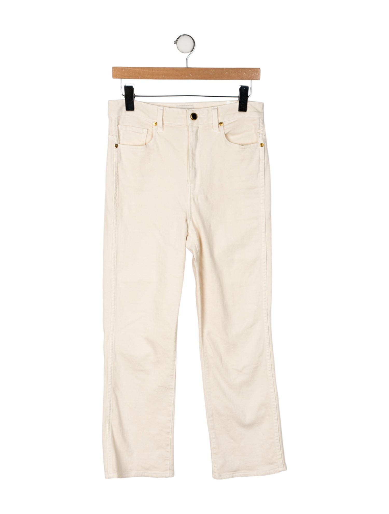 Khaite High-Rise Straight Leg Jeans